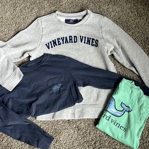 VINEYARD VINES CREWNECK SWEATSHIRT YOUTH SIZE 8/10 SMALL + 2 tshirts size 7 free